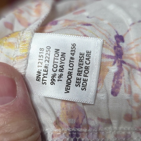 VTG NWT National Womens Robe Housecoat Butterflies Floral Front Zip Pockets 3X - Picture 11 of 14